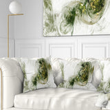 Colored Smoke Green - Abstract Throw Pillow