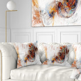 Colored Smoke Brown - Abstract Throw Pillow