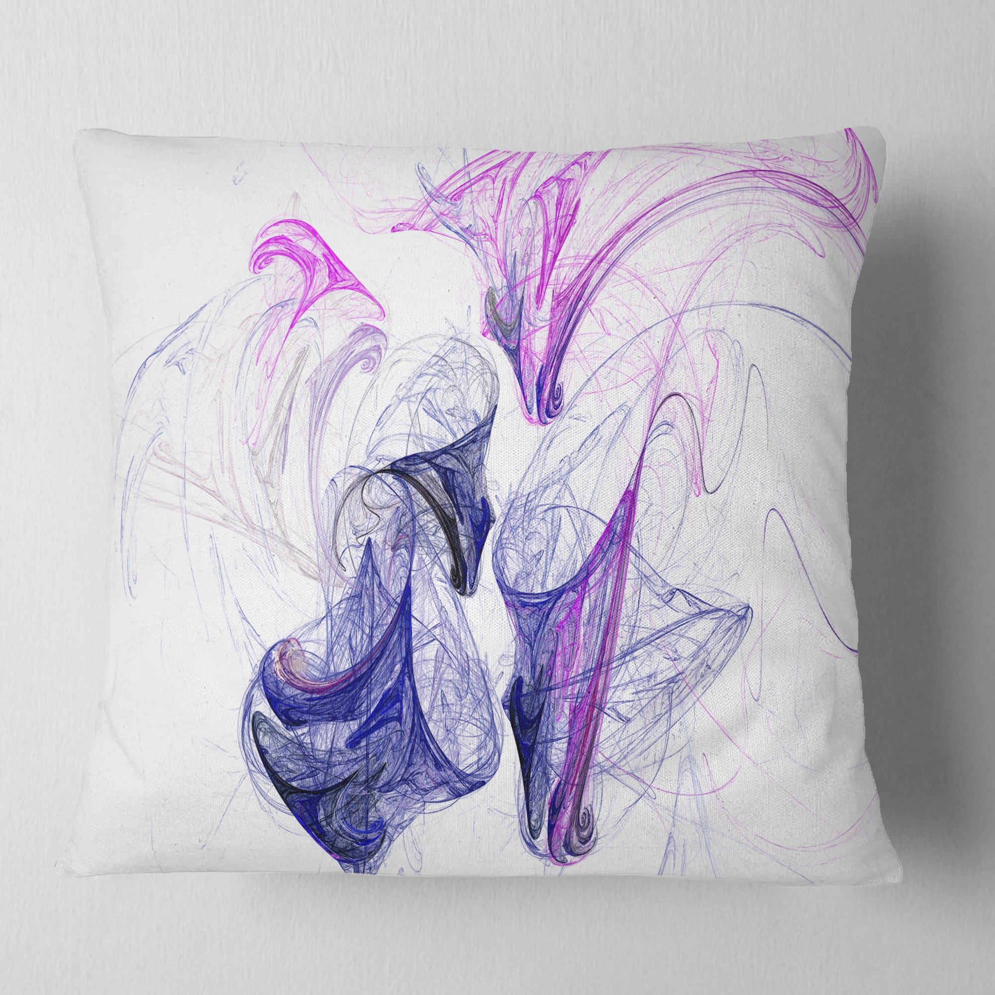 Colored Smoke Purple - Abstract Throw Pillow