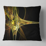 Large Fractal Artwork Yellow - Abstract Throw Pillow