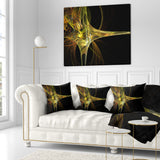 Large Fractal Artwork Yellow - Abstract Throw Pillow
