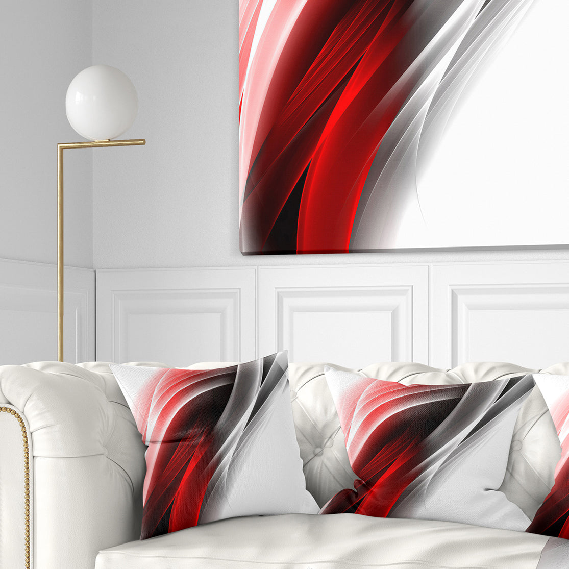 3D Pink Silver Vertical Lines - Abstract Throw Pillow