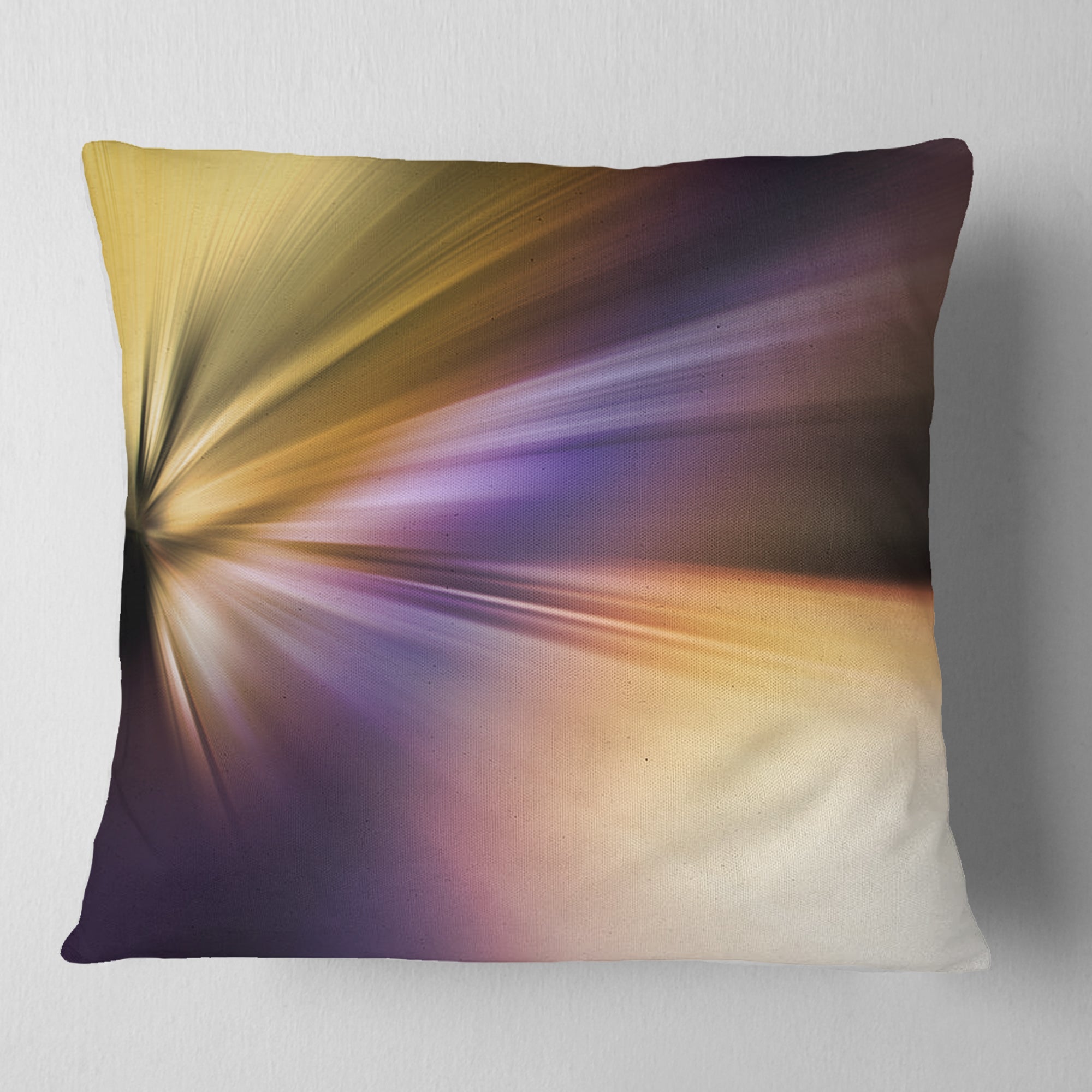 Rays of Speed Purple Brown - Abstract Throw Pillow