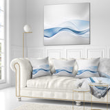 3D Wave of Water Splash - Abstract Throw Pillow