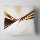 Dynamic Golden Waves - Abstract Throw Pillow
