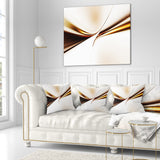 Dynamic Golden Waves - Abstract Throw Pillow