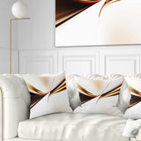 Dynamic Golden Waves - Abstract Throw Pillow
