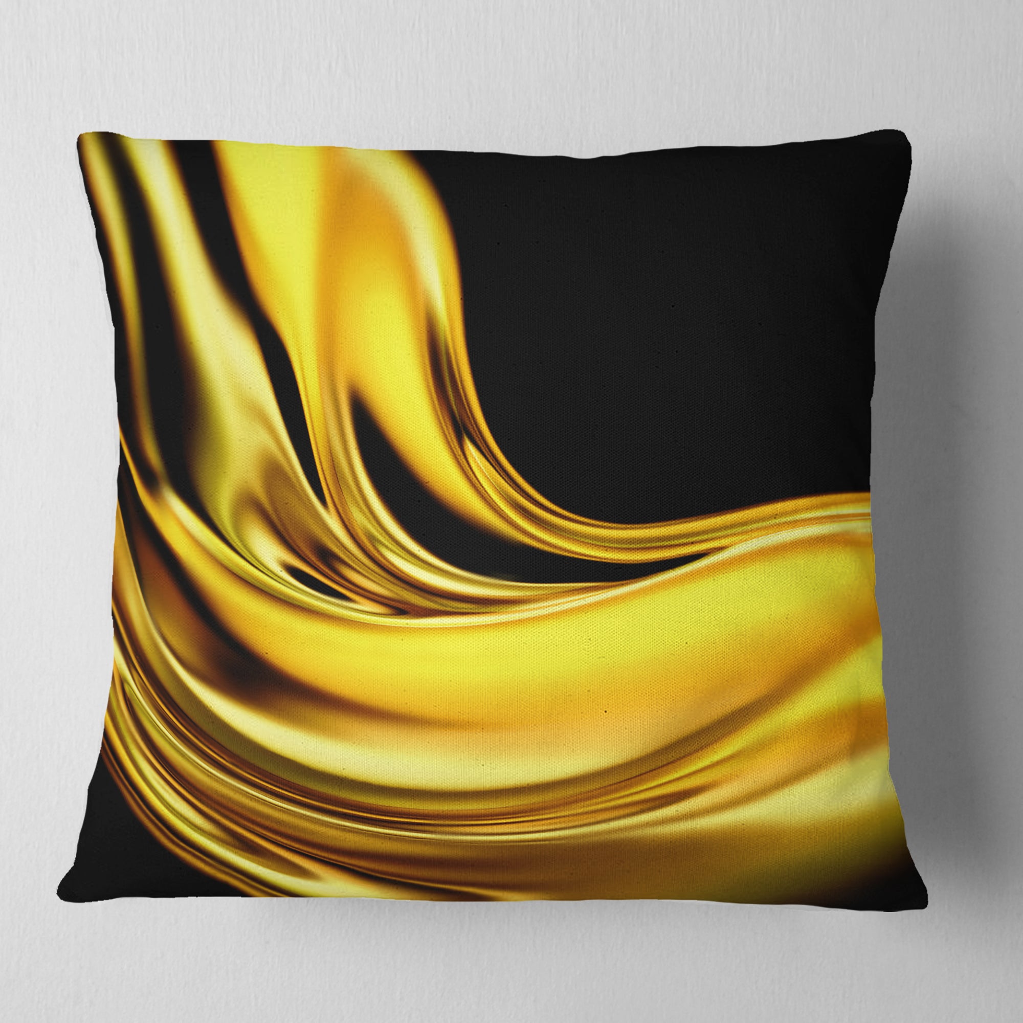 Yellow Gold Texture Pattern - Abstract Throw Pillow