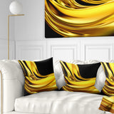 Yellow Gold Texture Pattern - Abstract Throw Pillow