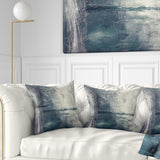 Grey Abstract Pattern Oil Painting - Abstract Throw Pillow