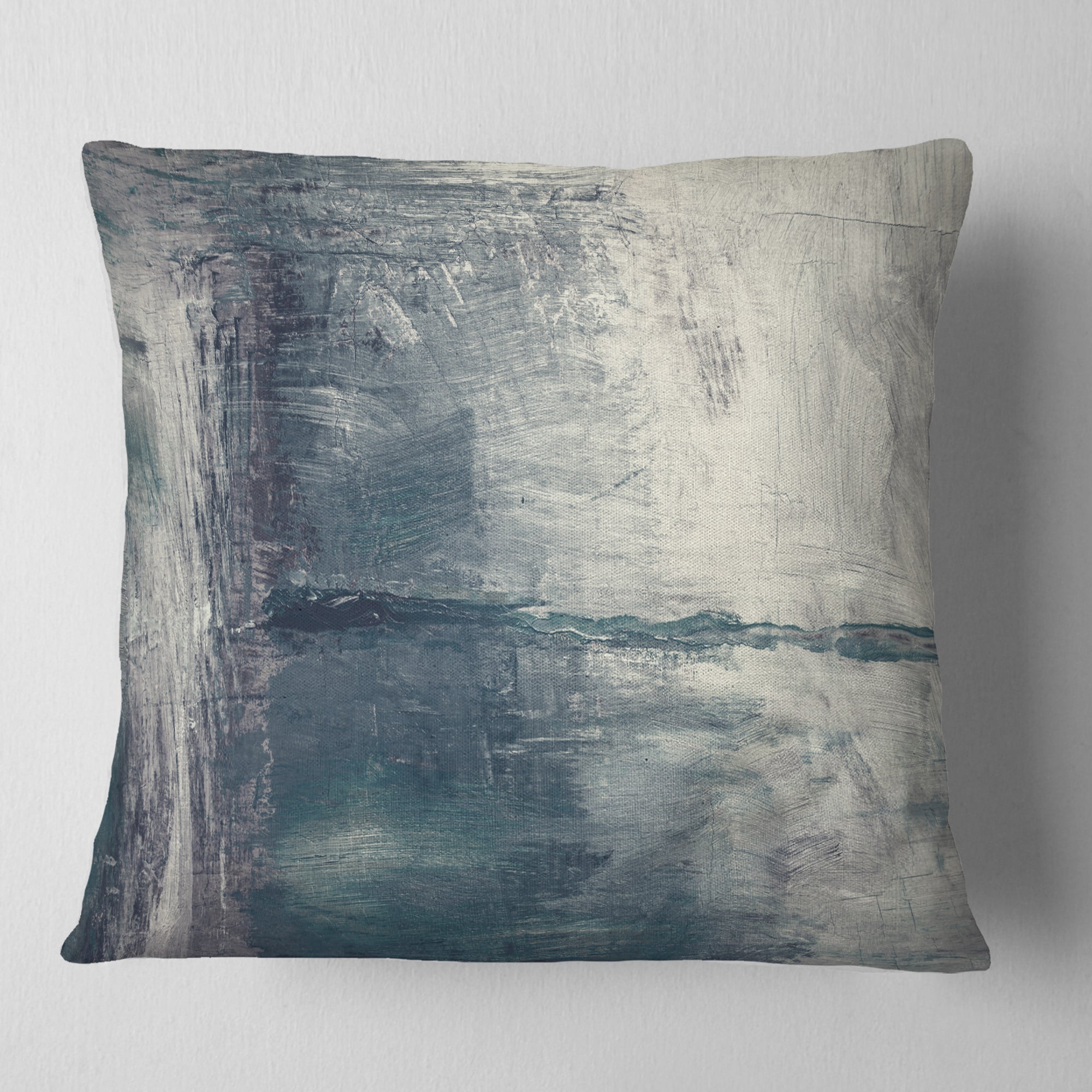 Grey Abstract Pattern Oil Painting - Abstract Throw Pillow