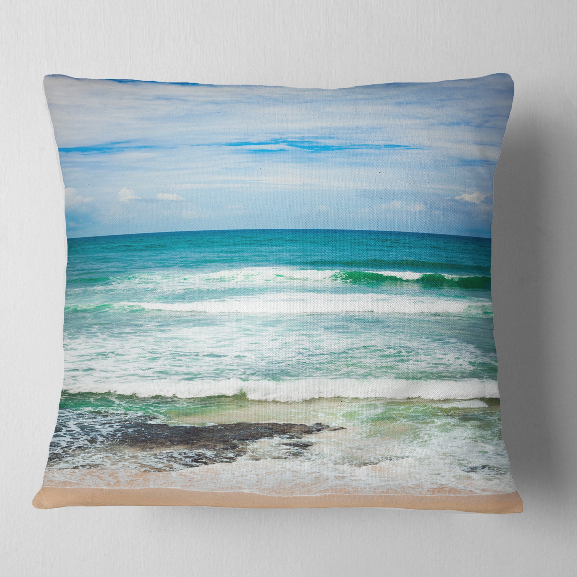 Indian Ocean - Seascape Photography Throw Pillow