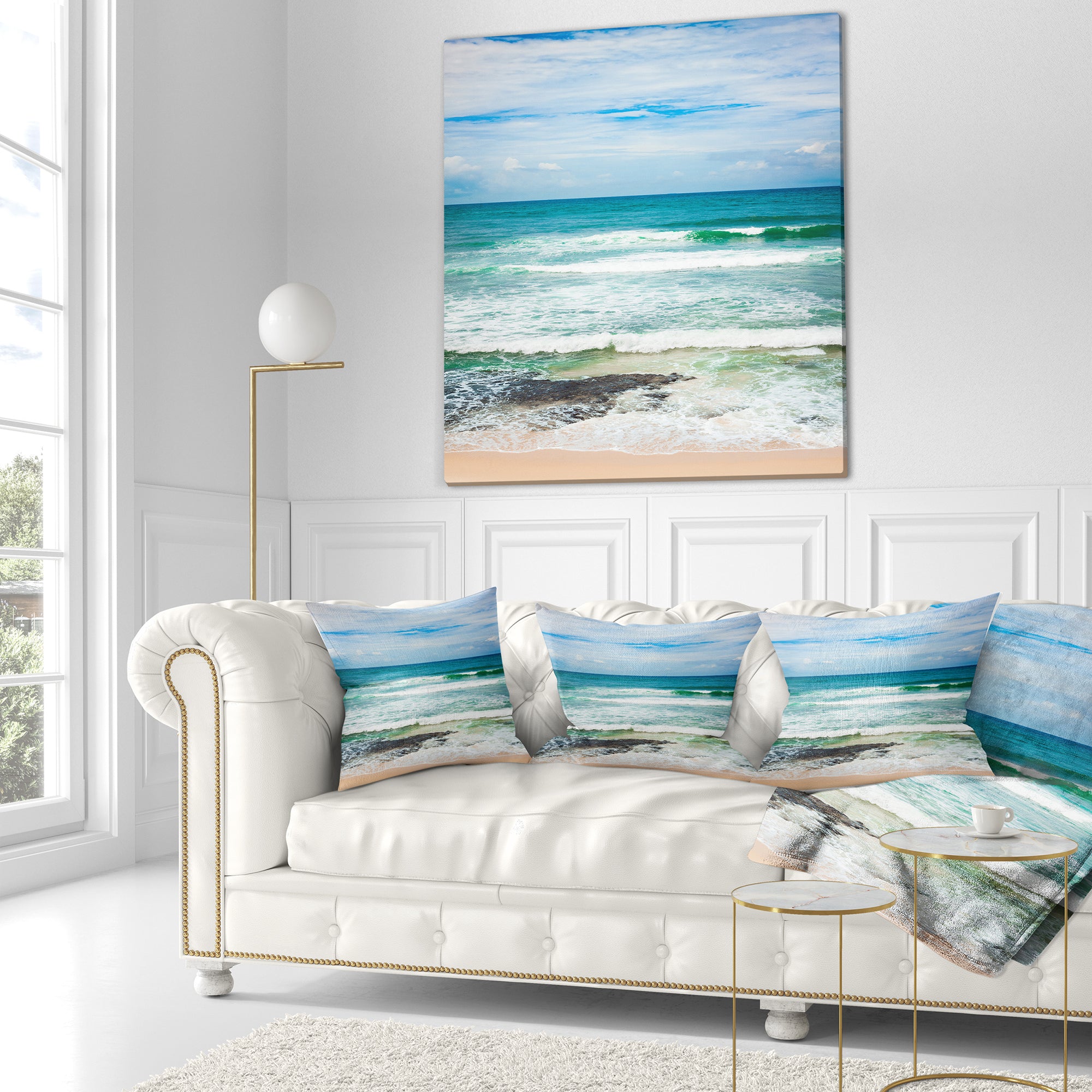 Indian Ocean - Seascape Photography Throw Pillow