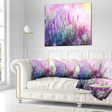 Growing and Blooming Lavender - Floral Throw Pillow