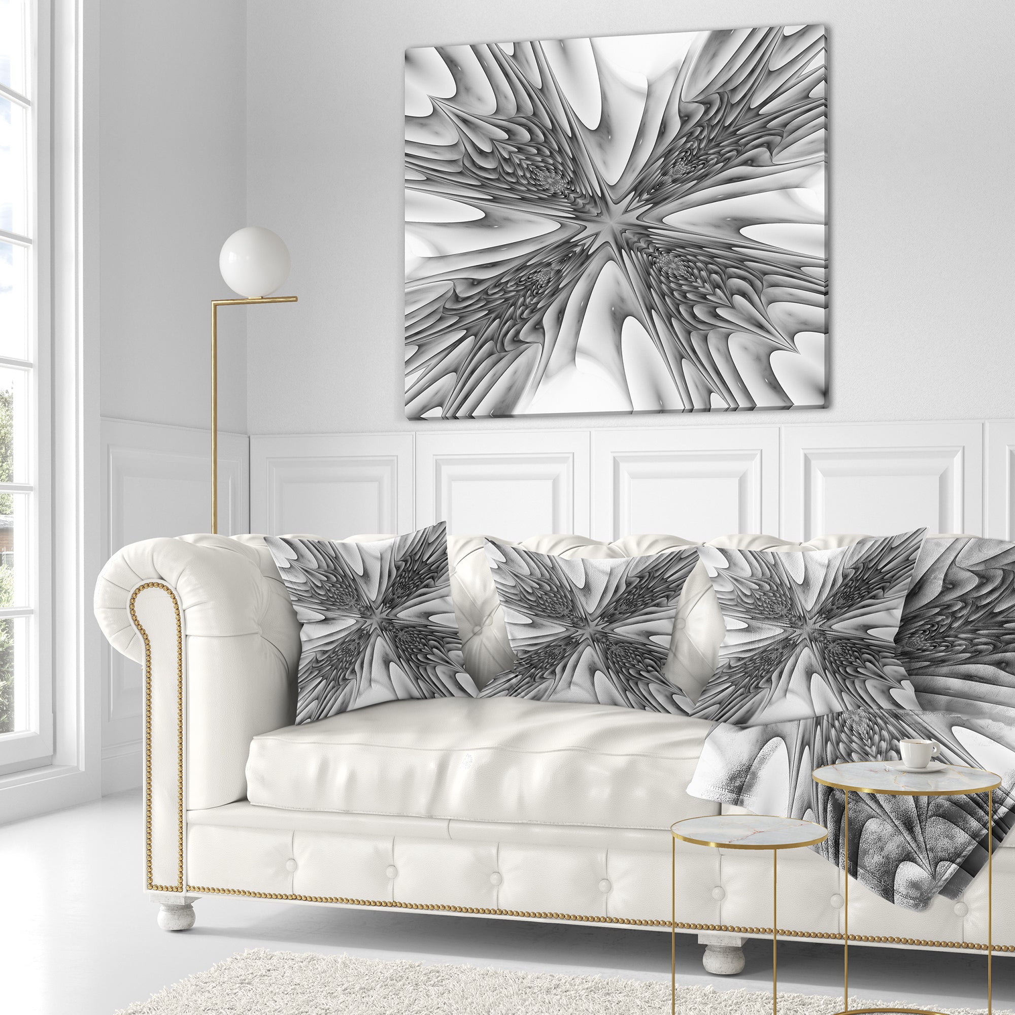 Fractal 3D Magical Depth - Contemporary Throw Pillow