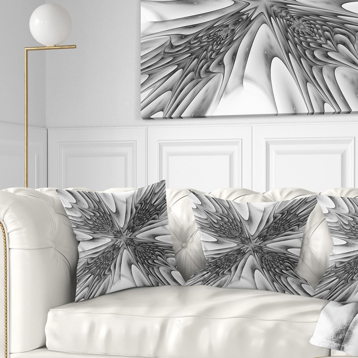 Fractal 3D Magical Depth - Contemporary Throw Pillow