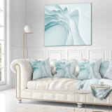 Fractal Large Blue 3D Waves - Contemporary Throw Pillow