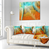 Macro Render Structure Yellow Orange - Contemporary Throw Pillow