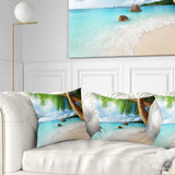 Praslin Island Seychelles Beach - Seashore Photo Throw Pillow