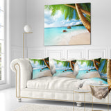 Praslin Island Seychelles Beach - Seashore Photo Throw Pillow