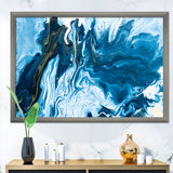 White, grey and White Hand Painted Marble Acrylic III Wall Art