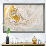 Pastel and Gold Glitter Marble Wall Art