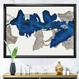 Gouache Sapphire on Gray VI Wall Art