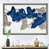 Gouache Sapphire on Gray VI Wall Art