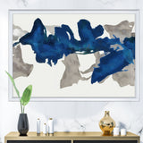 Gouache Sapphire on Gray VI Wall Art