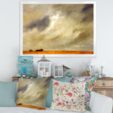Desert Farmhouse Under Cloudy Sky in Washington I