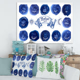 Collection of Astrology Signs On Blue