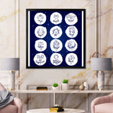 Zodiac Signs On Blue