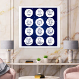 Zodiac Signs On Blue