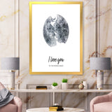 Romantic Moon Kiss of Two Lovers