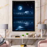 Full Moon in Cloudy Night Sky I