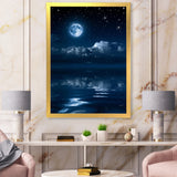Full Moon in Cloudy Night Sky I