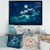 Full Moon In Cloudy Night Sky II