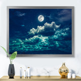 Full Moon In Cloudy Night Sky II