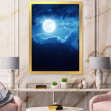 Full Moon In Cloudy Night Sky III