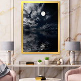 Full Moon In Cloudy Night Sky IV