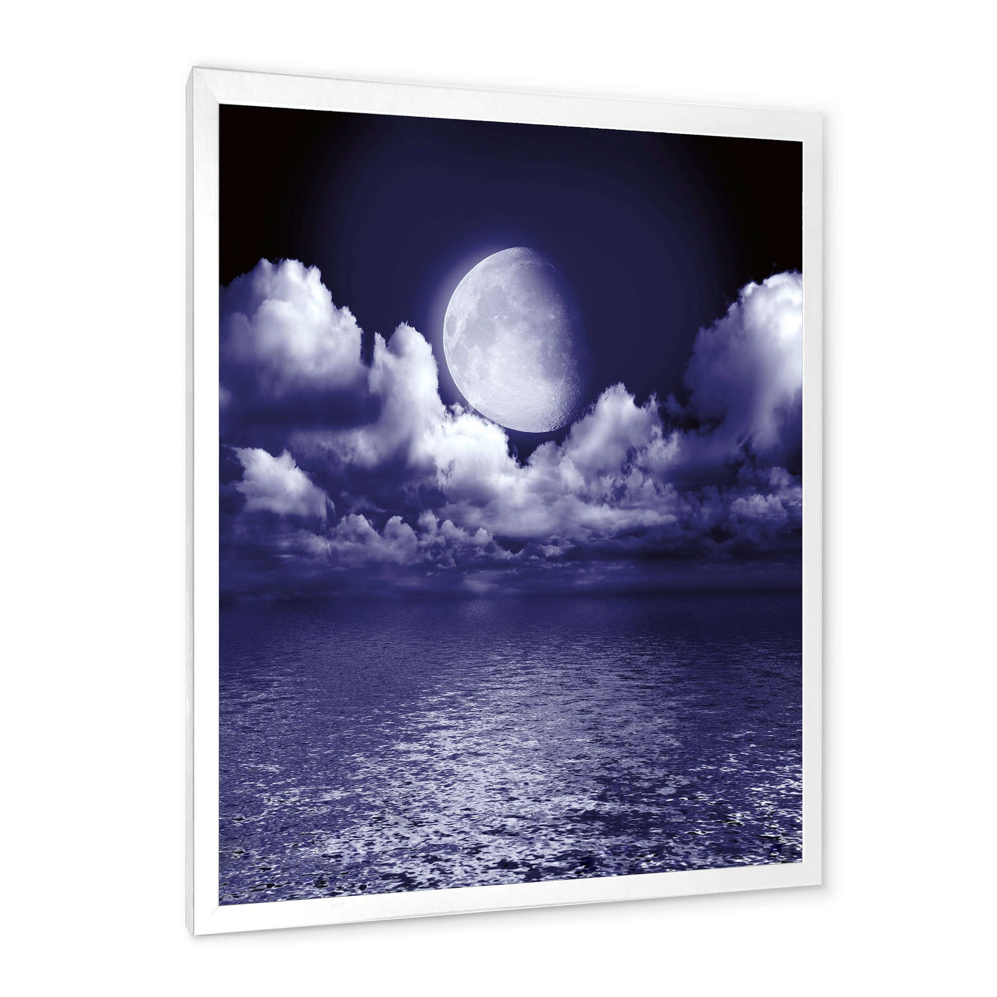 Full Moon In Cloudy Night Sky V