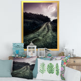 Muddy Road Under Full Moon