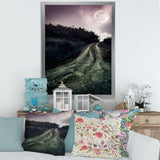 Muddy Road Under Full Moon