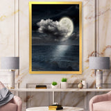 Full Moon In Cloudy Night Sky VI