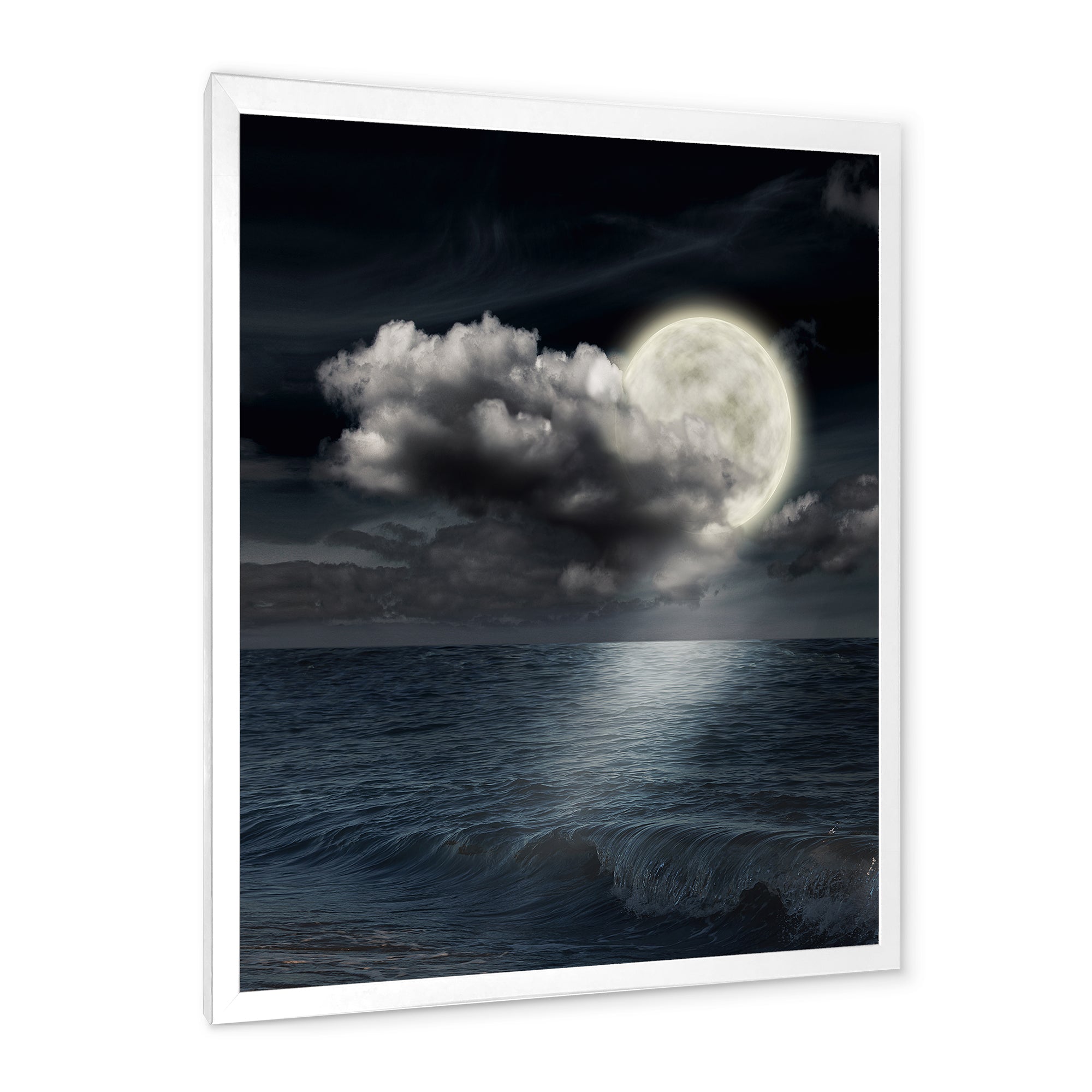 Full Moon In Cloudy Night Sky VI
