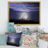 Full Moon Rising In A Cloudy Night