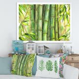 Bright Green Bamboo Stems