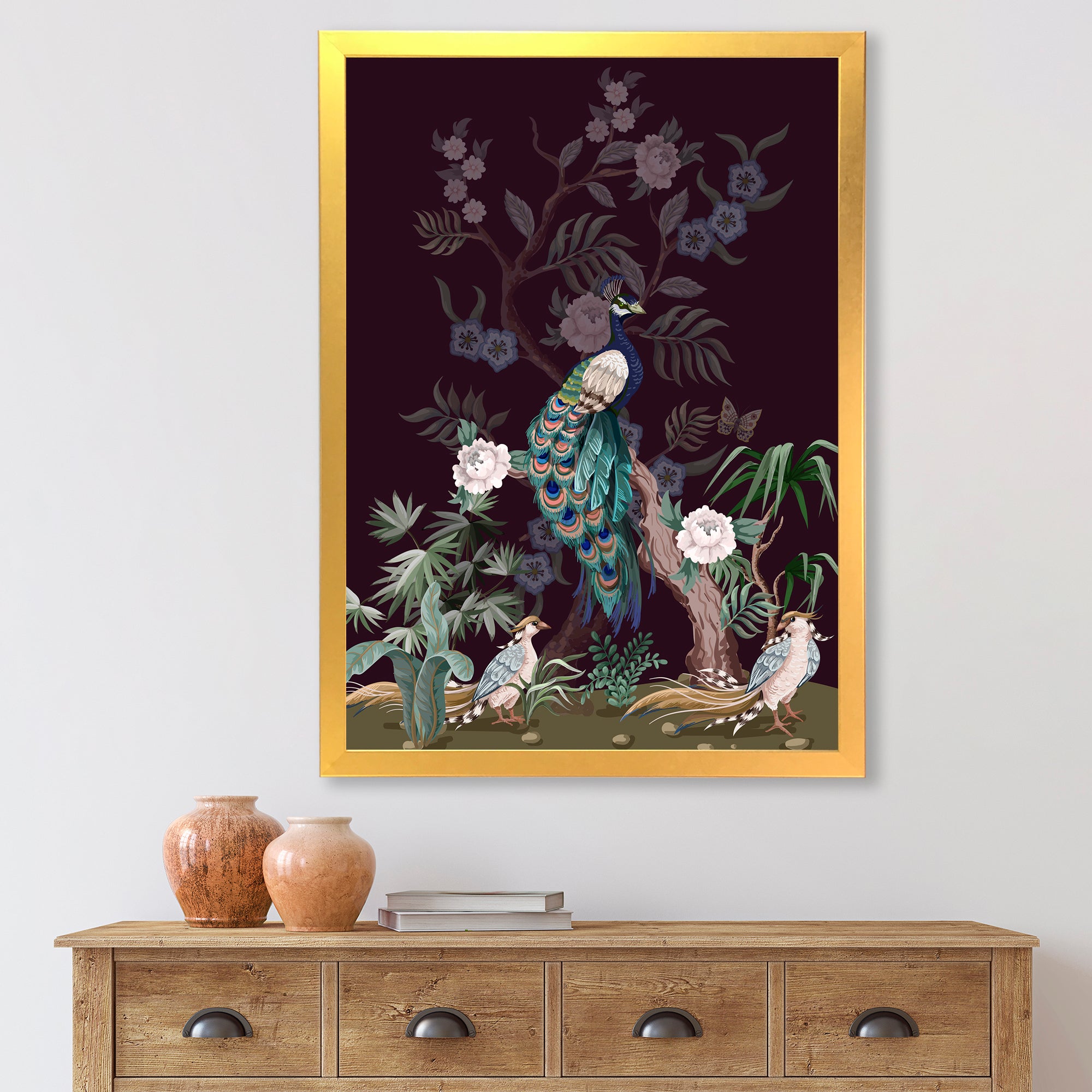 Chinoiserie With Birds and Peonies V