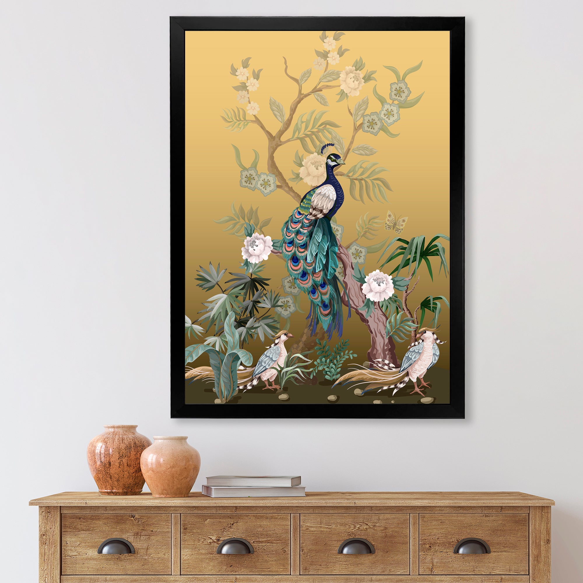 Chinoiserie With Birds and Peonies VI
