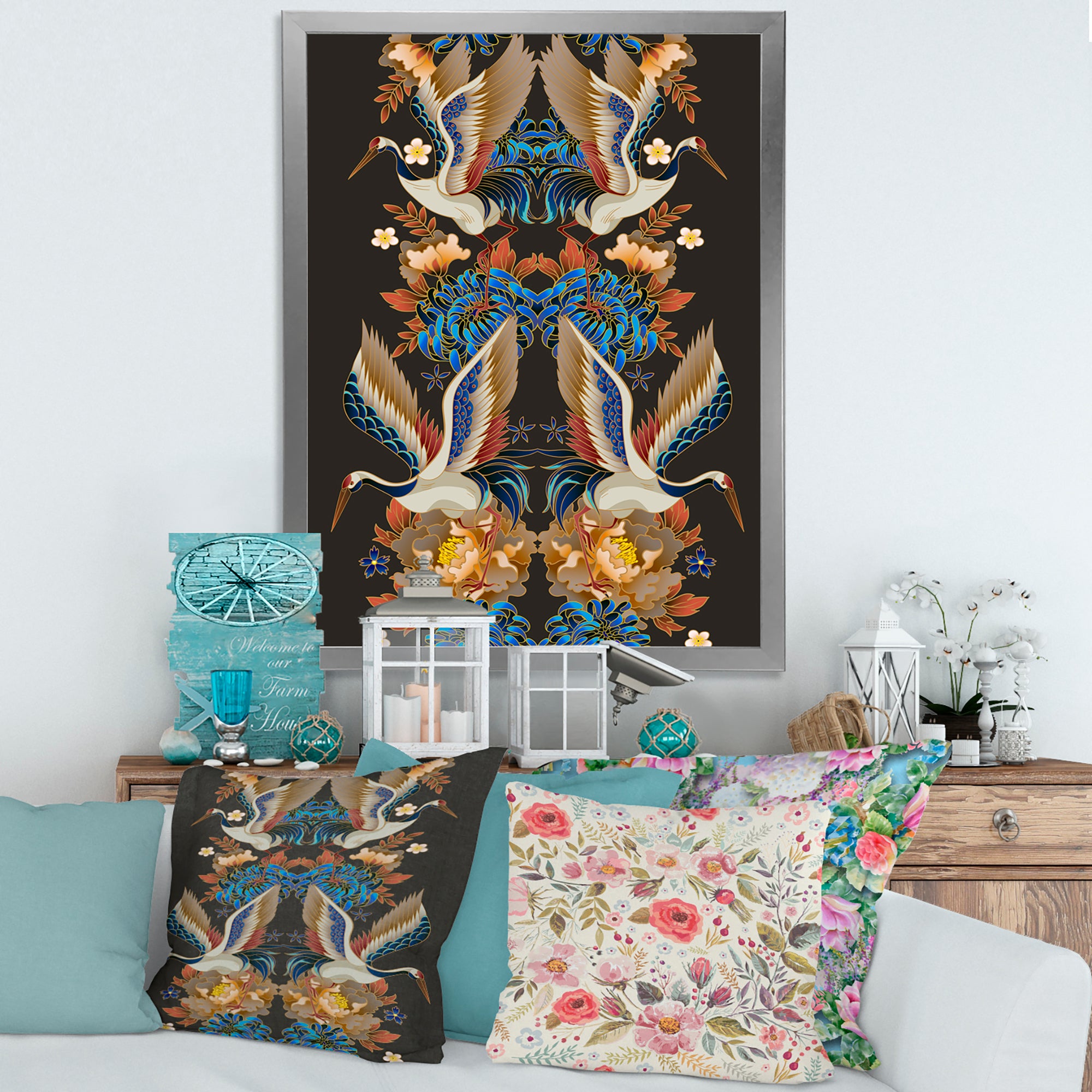 Chinoiserie With Birds and Peonies IX